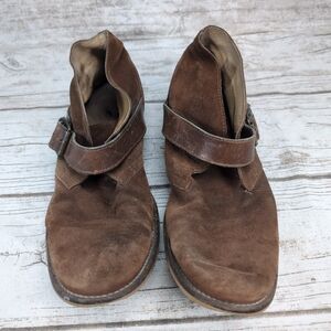 All Saints Brown Suede Ankle Boots Size 41